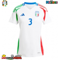 Camisa de Futebol Itália Federico Dimarco #3 Equipamento Secundário Mulheres Europeu 2024 Manga Curta